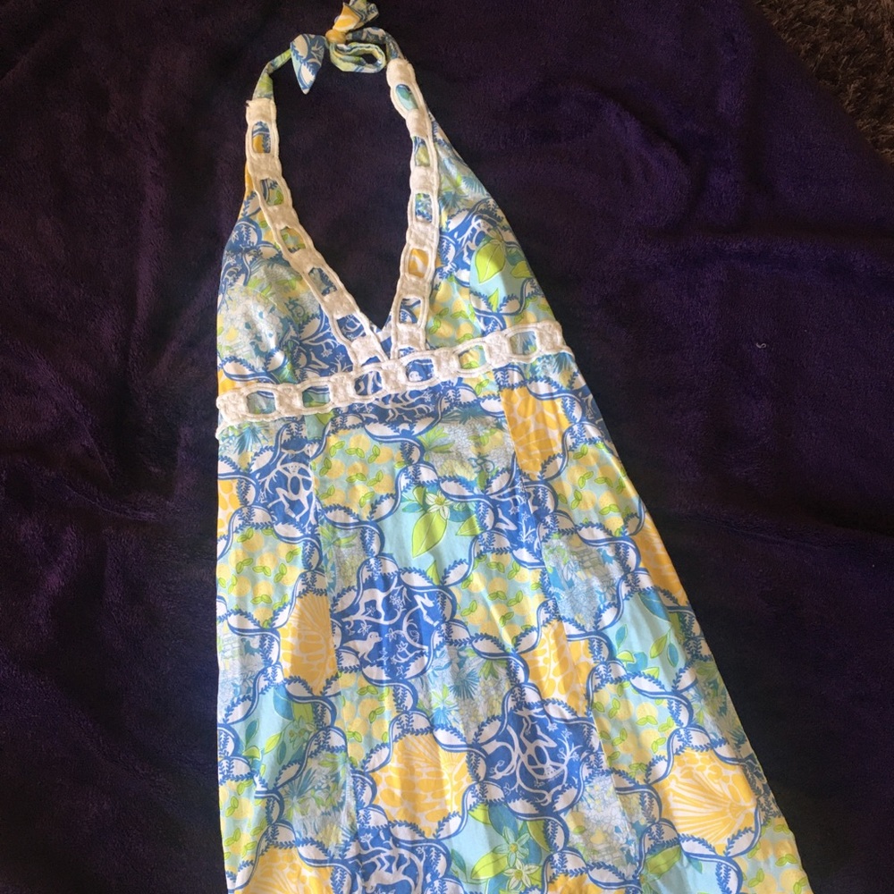 Lilly Pulitzer halter patchwork dress size 6